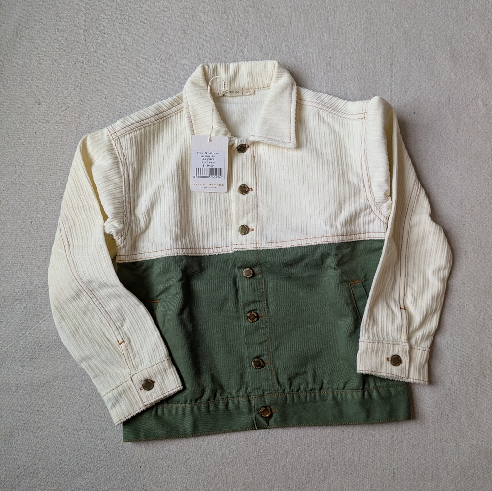 Fin & Vince Cream and Green Jacket